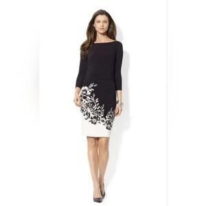 Lauren Ralph Lauren black and white floral dress